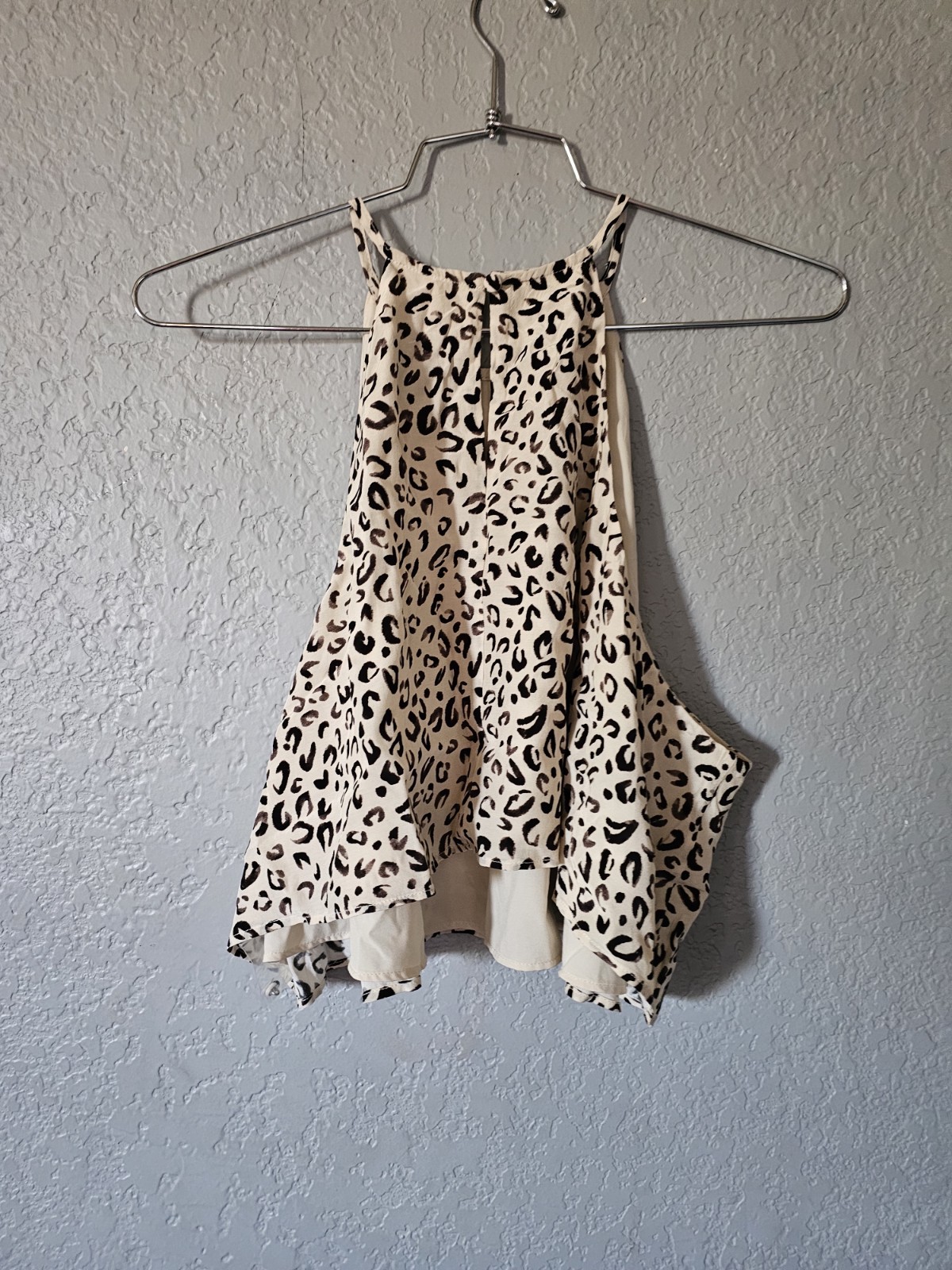 11 HONORÉ Leopard Print Chiffon Lined Spaghetti Strap Camisole Tank 16