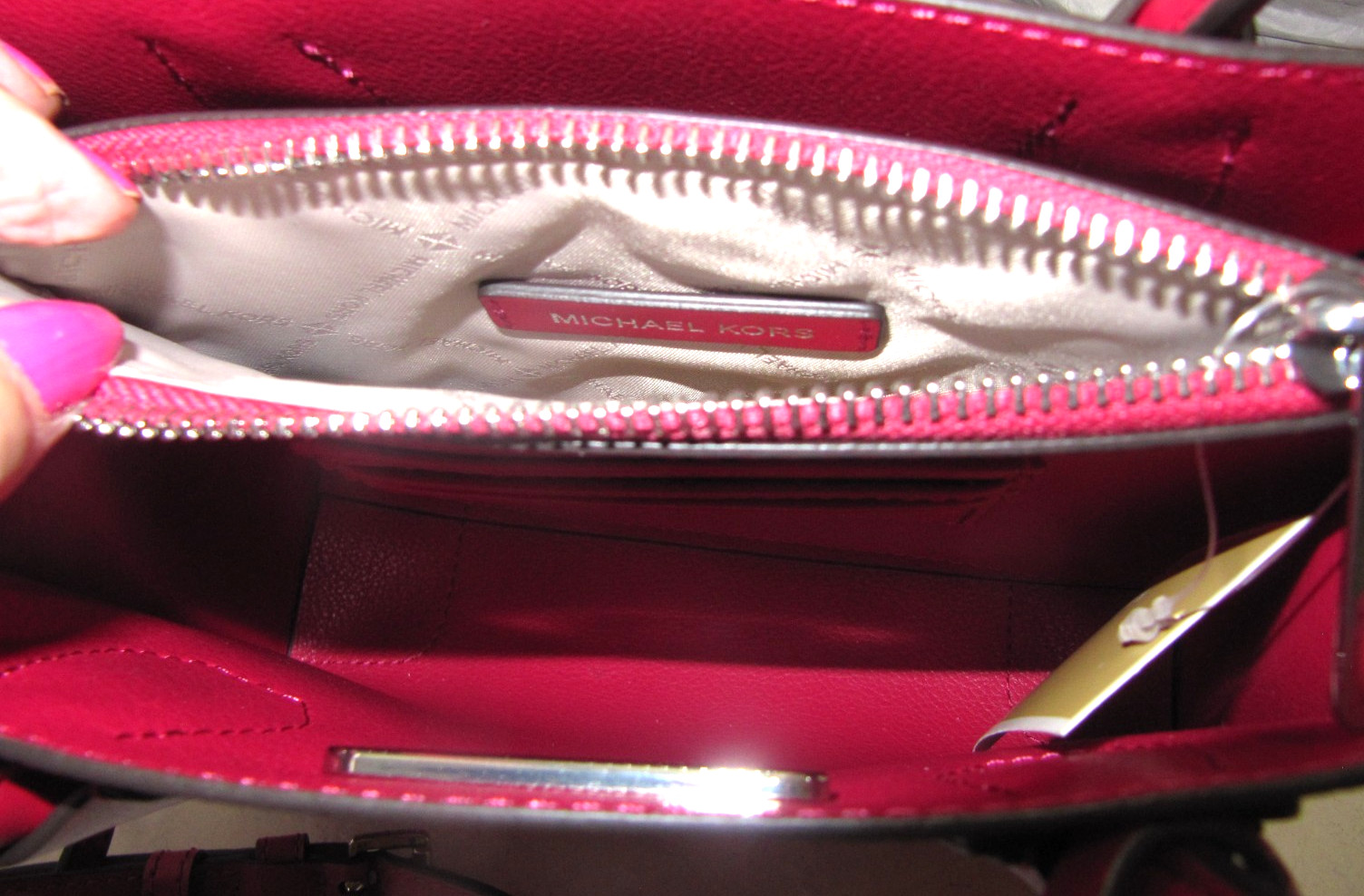 Michael Kors Mercer Medium Leather Crossbody Messenger Bag Dark Raspberry NWT