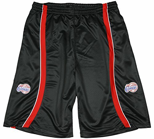 Zipway NBA Basketball Men’s Los Angeles Clippers Mesh Striped Shorts, Black
