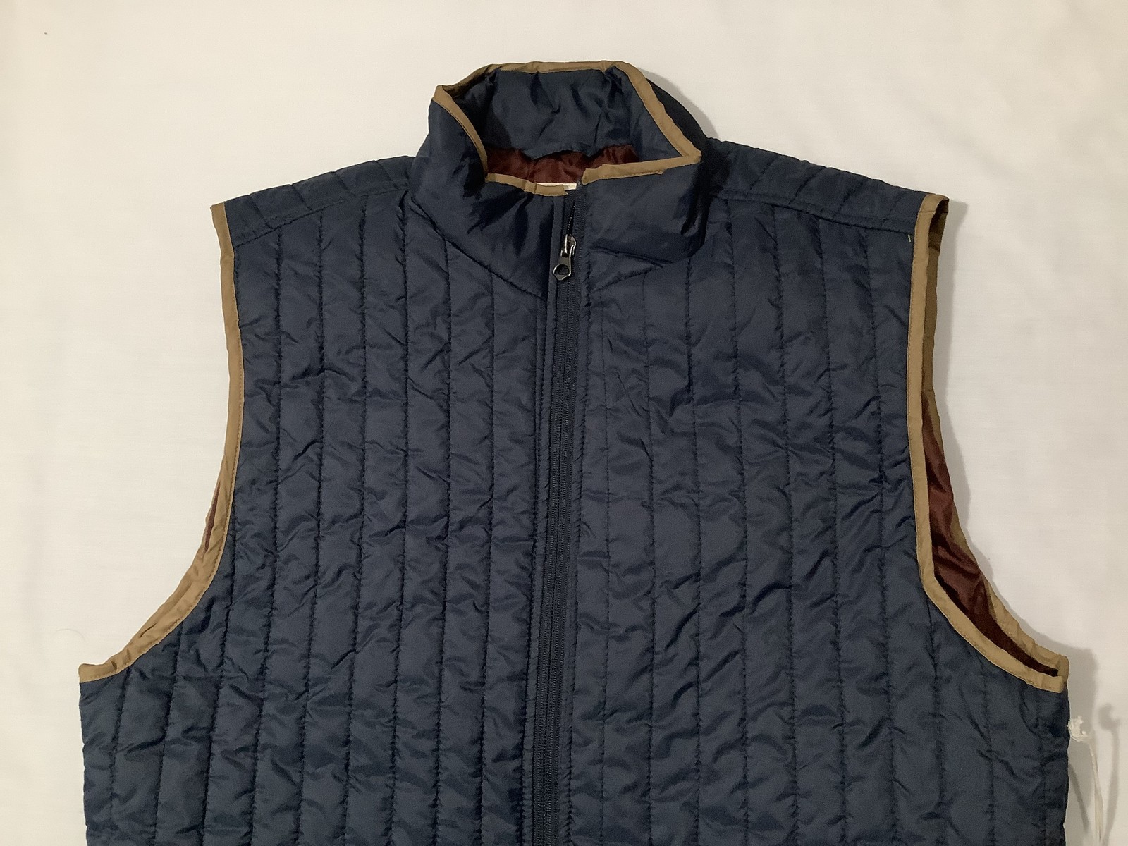 Mutual Weave Vest Mens Medium Ombre Blue Quilted Recycled Polyester Outdoor New