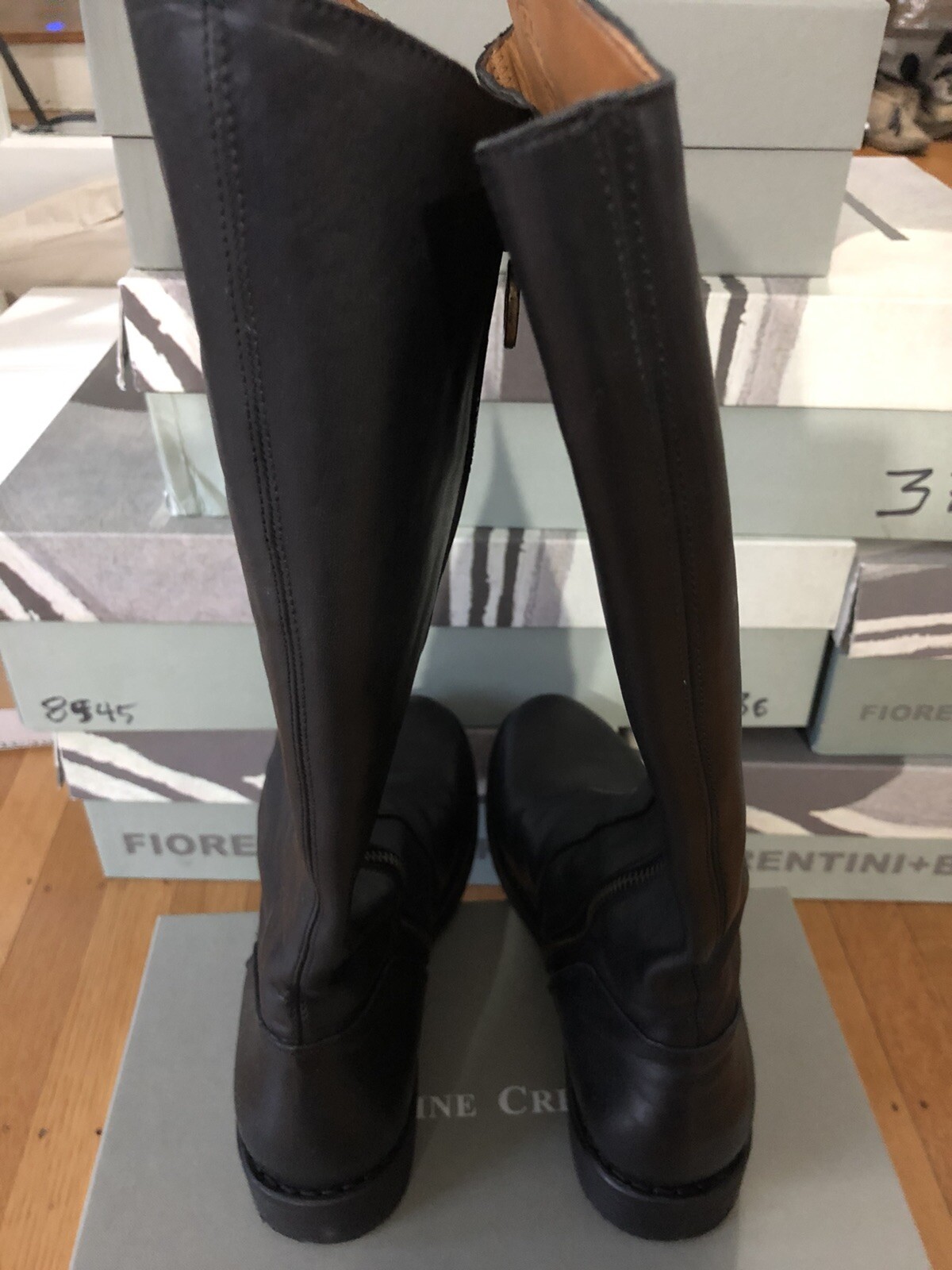 Fiorentini + Baker Ester Black Zip Boots Size 35 US 5 New In Box $540