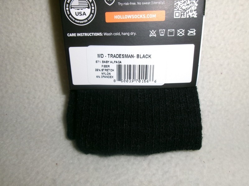 Hollow Socks Alpaca Trades Black Mid Calf-M-Unisex Women 7-10/Men 8-9 1/2 Read!
