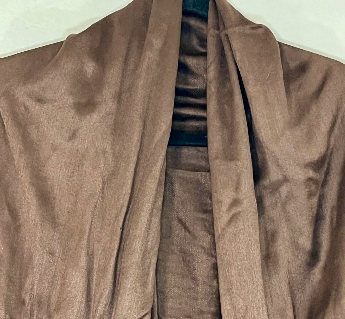 NWT Pashmina Scarves Wraps Fringes Trim Boho Classic Old Money brown Cashmere