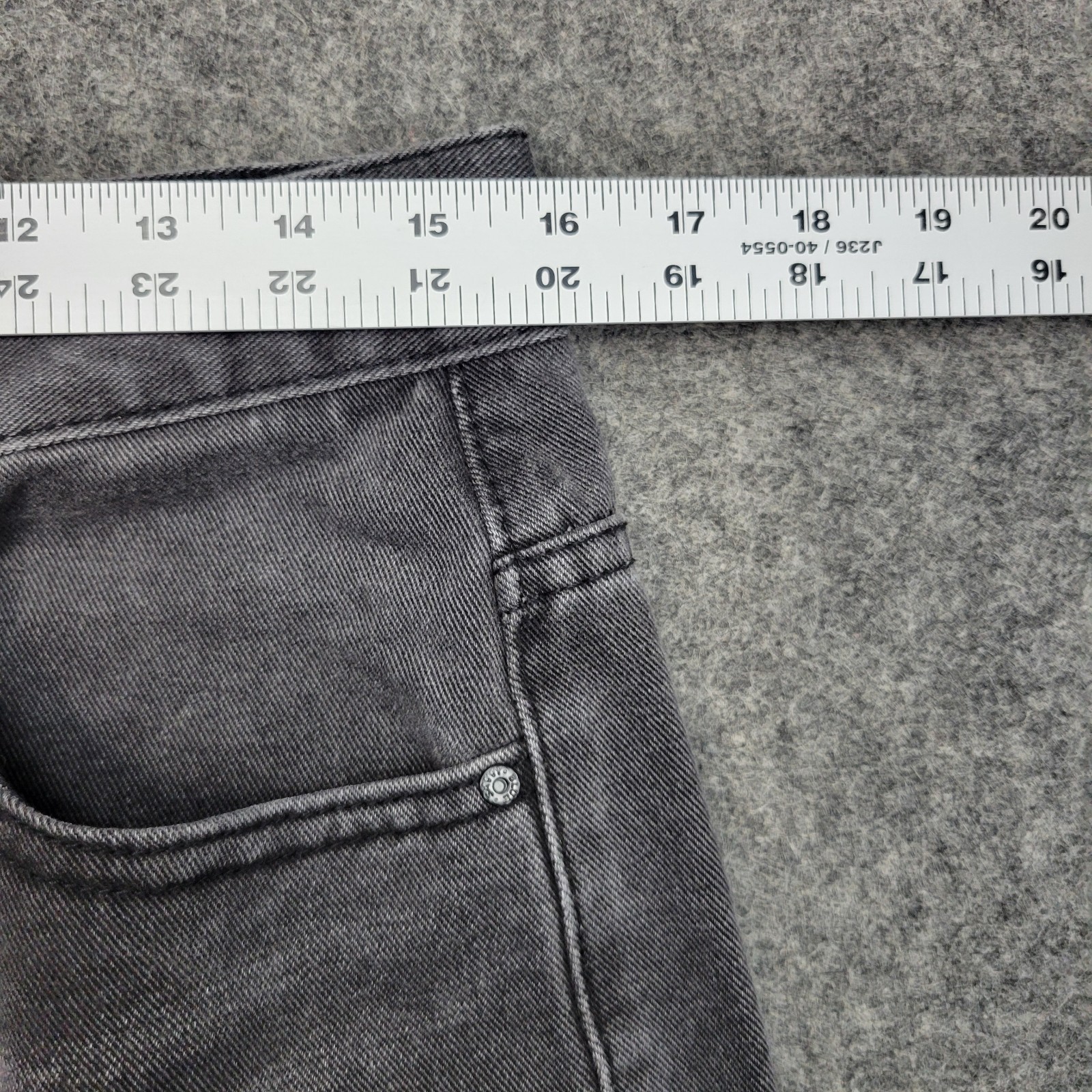 Blue Savvy Jeans Womens 13/31 Gray Distressed Grunge Raw Hem Button Fly Y2K