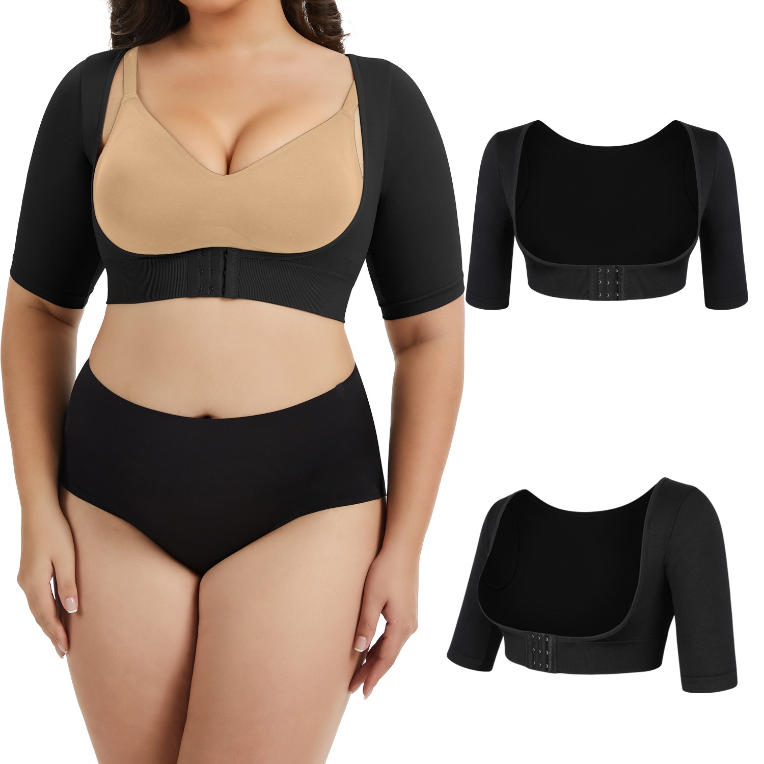Women’s Upper Arm Shaper Compression Sleeves Post Surgery Shapewear Tops Slimmer