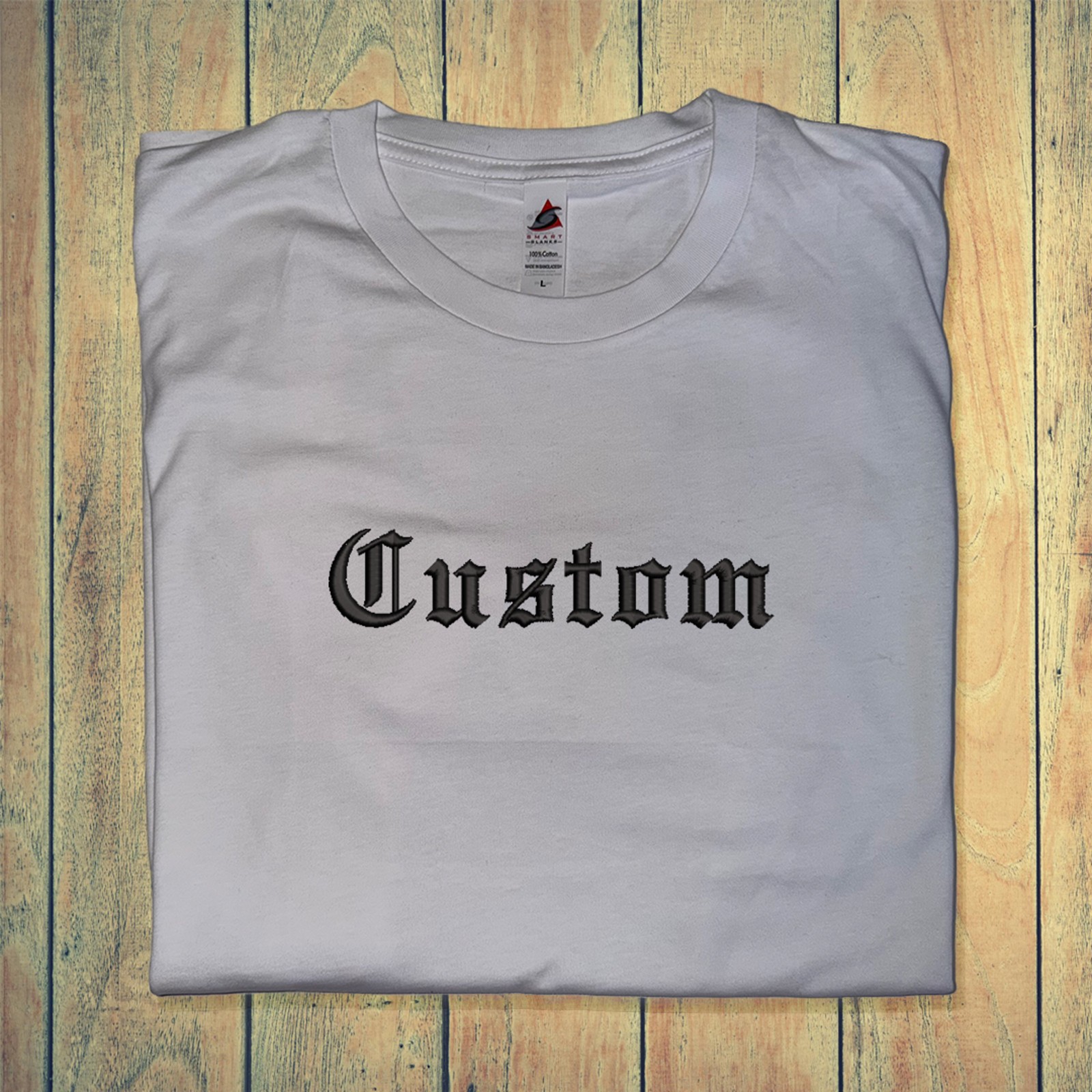 Custom Text Old English Embroidered Your Name Embroidery Goth Letter Branding