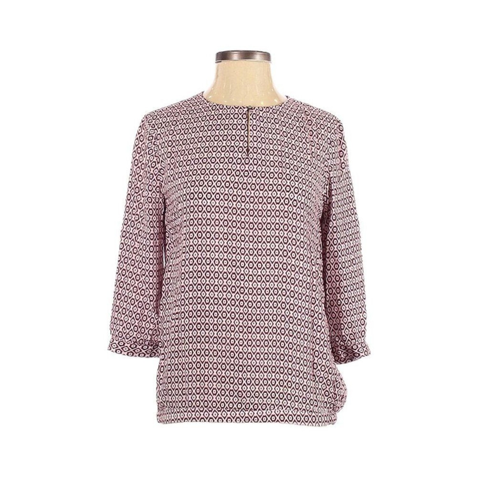 Tommy Hilfiger Geometric Print Keyhole Neck Blouse 4