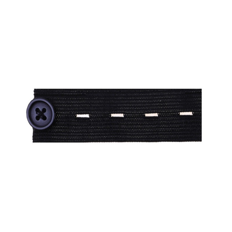 2Pcs Black Waistband Extender Stretch Button Clip for Loose Fit Pants