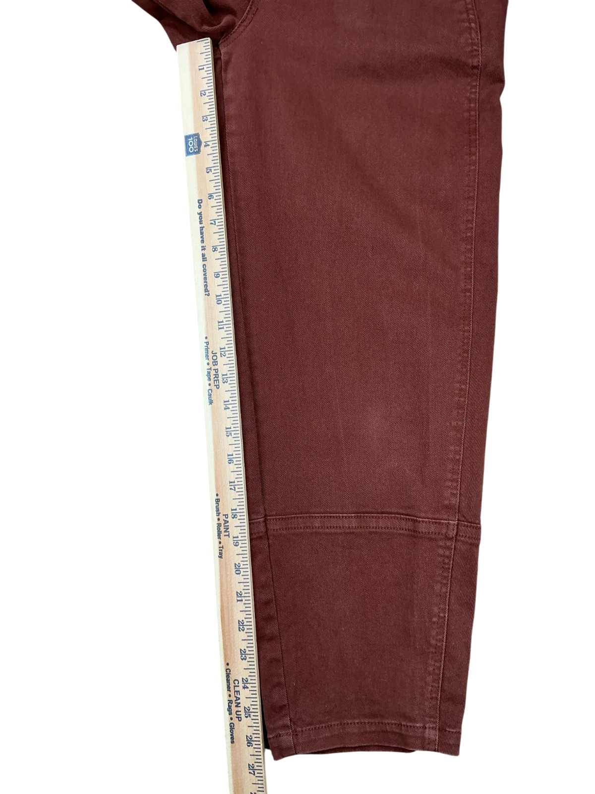 Everlane The Utility Barrel Pants Womens sz 4 Denim Jeans Rosewood Brown Organic