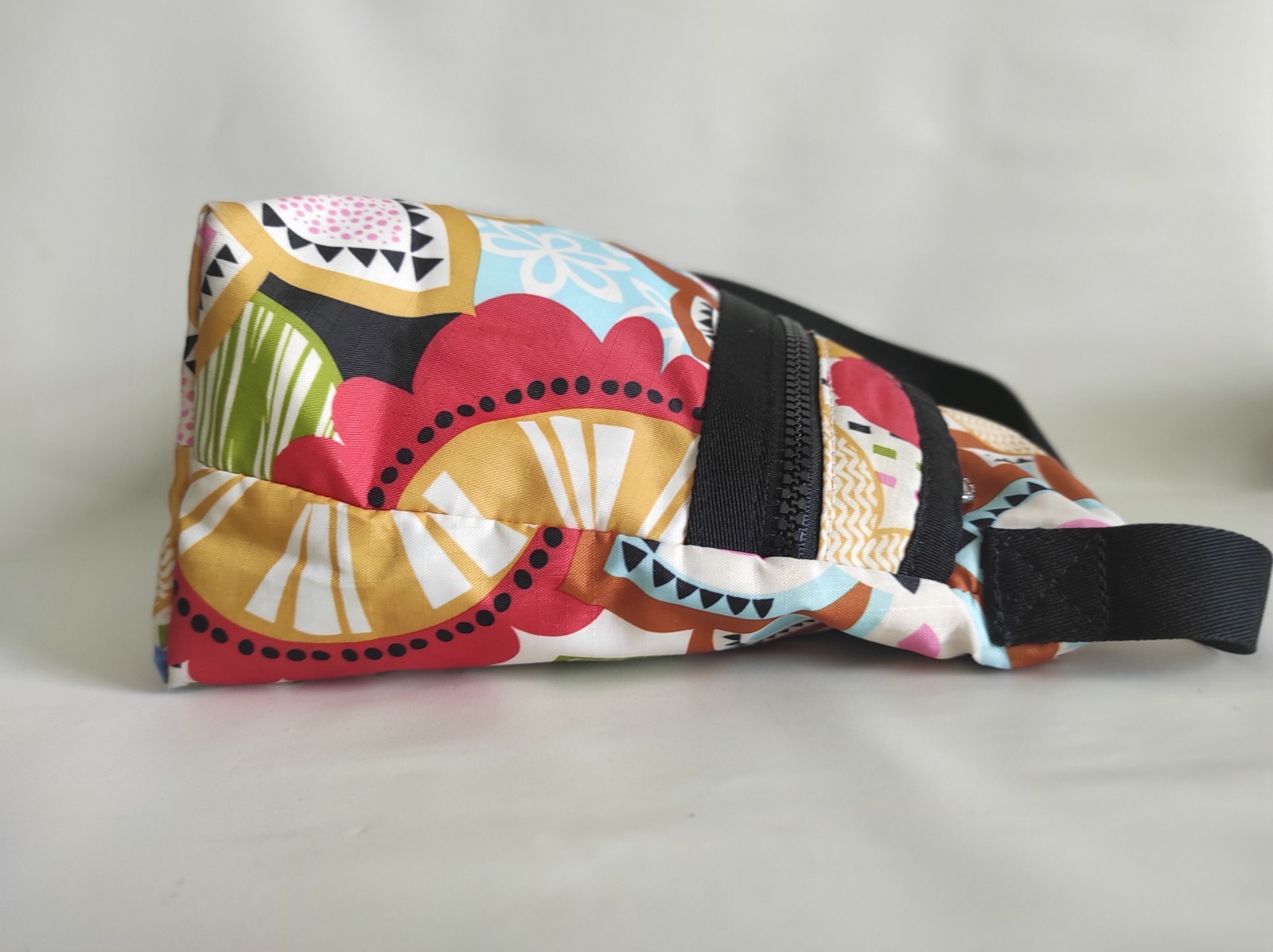 Brighton Pink Mod Retro Printed Fabric Shoulder Bag Lightweight, W 11″,H 9″,D 4″