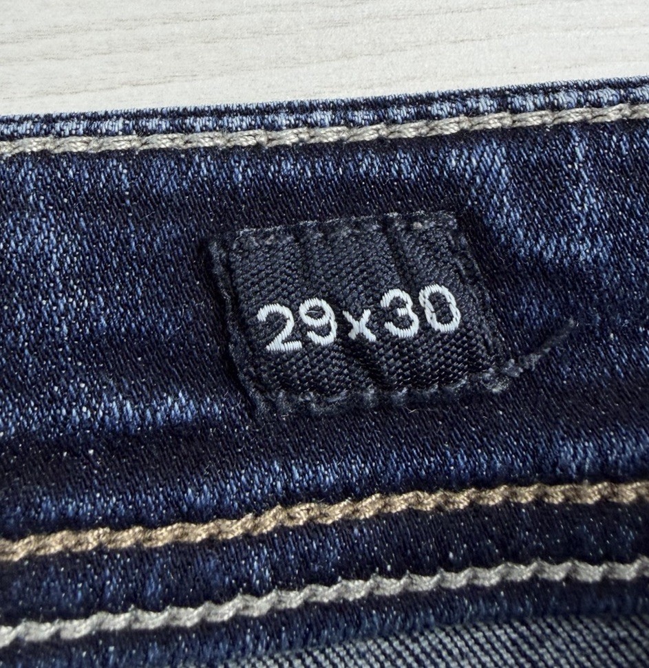 BKE Buckle Alec Jeans Straight Stretch Denim Coolmax Whiskered Mens 29×30 EUC
