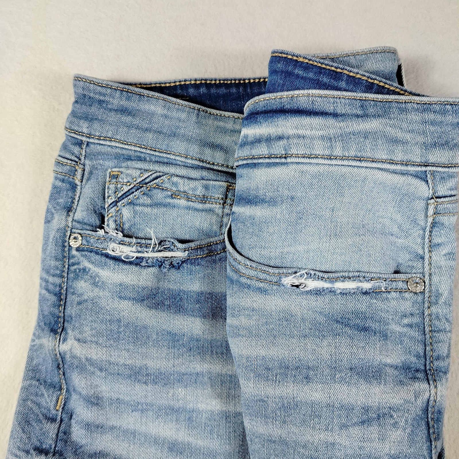 Buckle Black Jeans Womens 32 Light Wash Fit 256 Distressed Raw Hem Boyfriend Fit