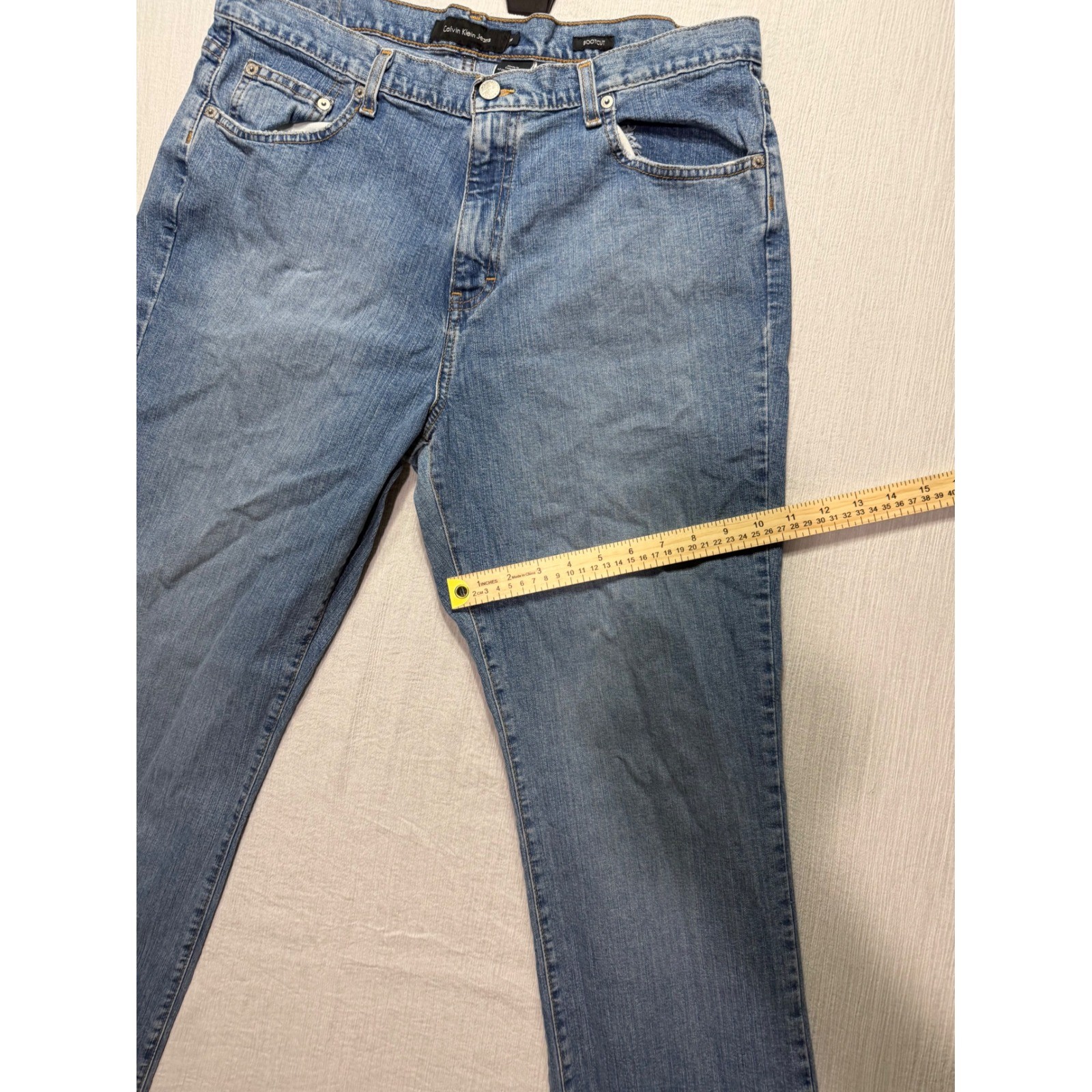 Calvin Klein Jeans Womens 16 Stretch Bootcut Light Vintage Denim Blue W394415