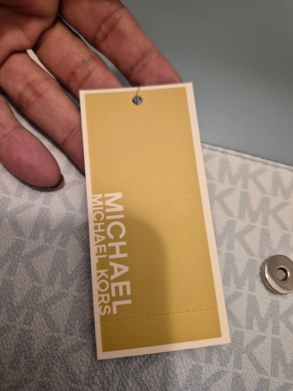 🩵✨️ NWT Michael Kors Greenwich Medium Flap Shoulder Bag Pale Ocean MK 🩵✨️