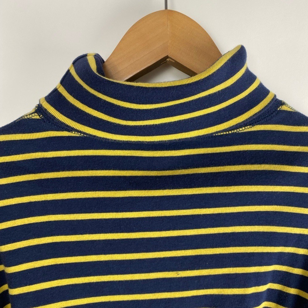 J. Crew Heritage brushed rib-knit turtleneck in navy sun stripe Size M