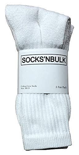 SOCKS’NBULK 72 Pairs Of Cotton Crew Socks Mens Bulk Wholesale Socks