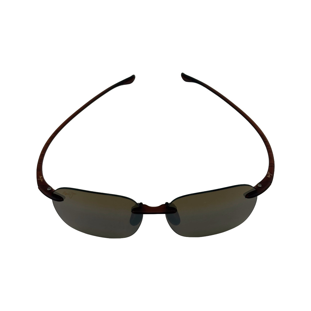 Maui Jim Komohana Matte Brown Rimless Sunglasses 50mm 12mm 136mm MJ446-26M Japan