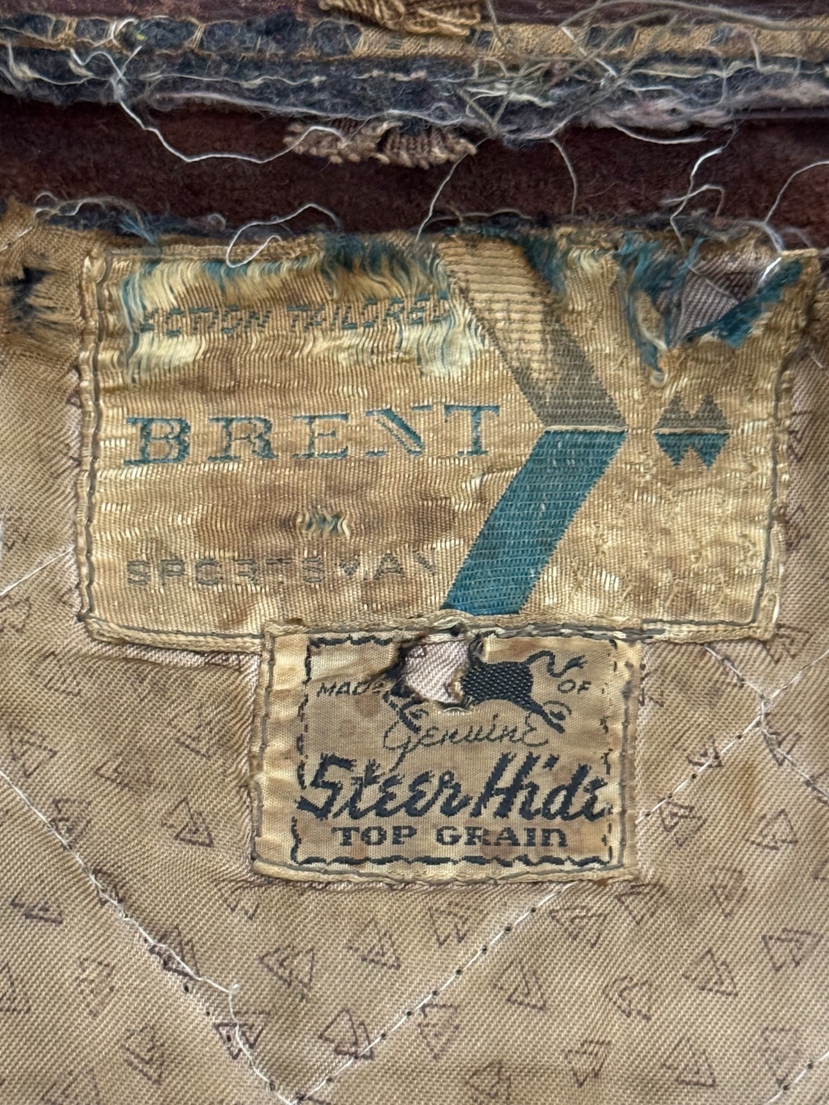 vintage 50s Steerhide Leather Bomber Jacket M Teacore Faded Patina 40s Horse