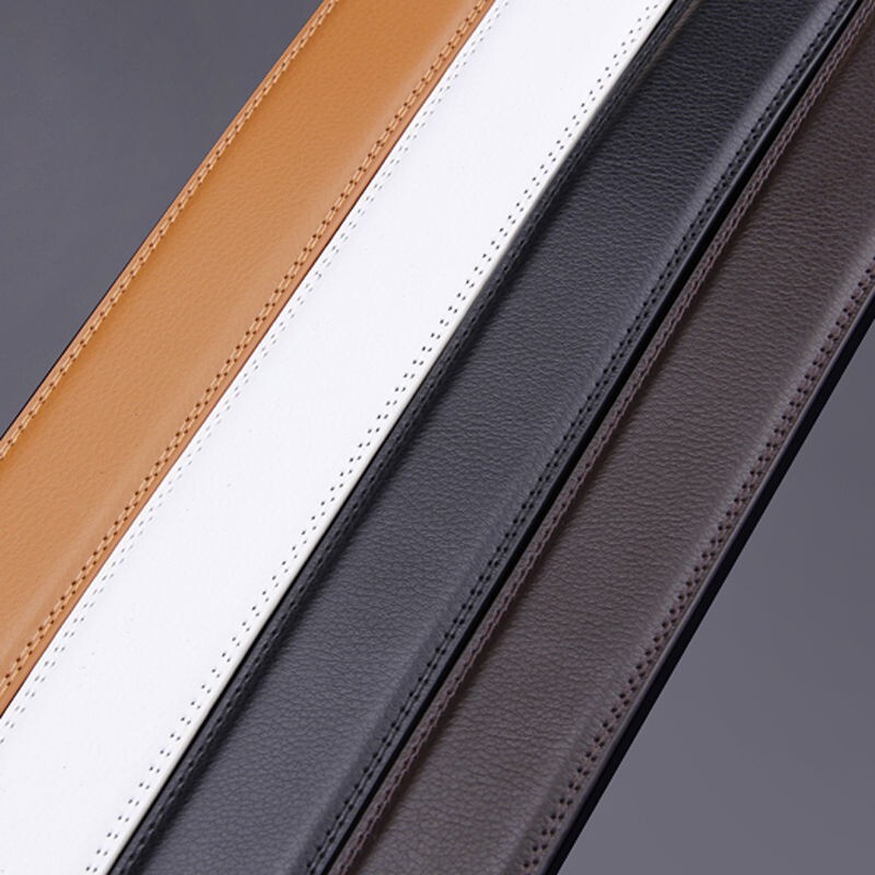 Fashion Men’s Automatic Real Leather Ratchet Belt Strap Jeans Waistband Gift
