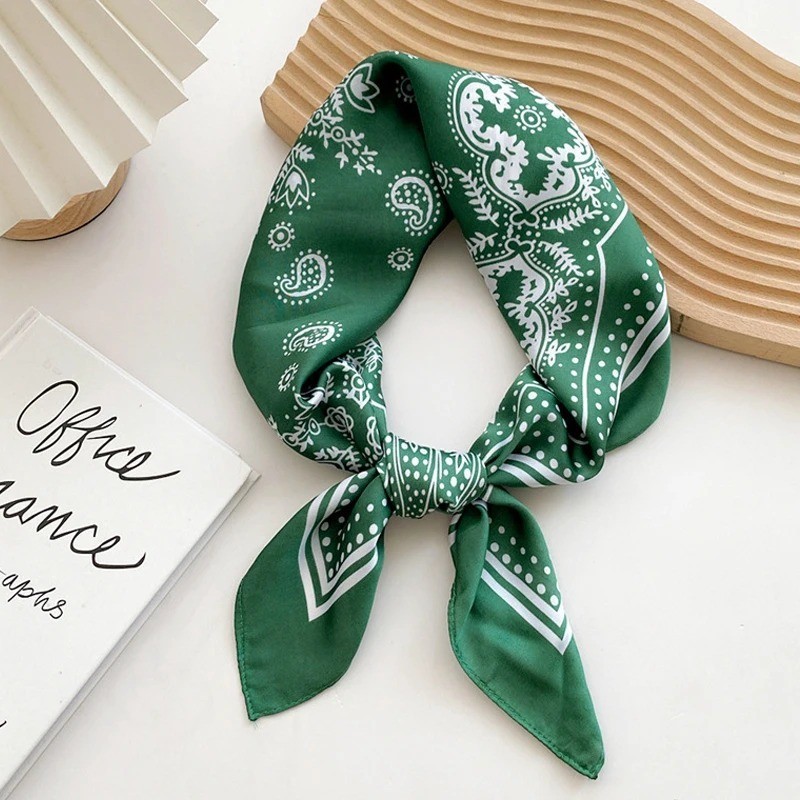Large Silk Feel Satin Scarf Head Square Wrap Neck Neckerchief Shawl Hair Scarf
