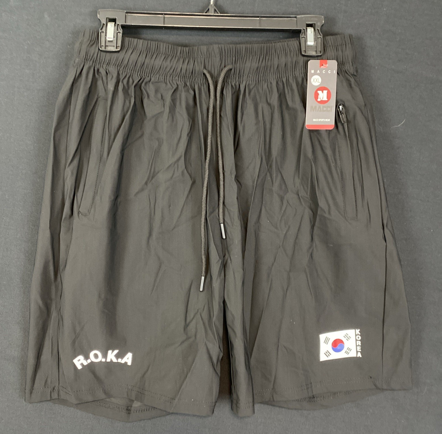 R.O.K.A. Republic of Korea Army Men’s Black Shorts NWT Macci Sports Wear XXL 2XL