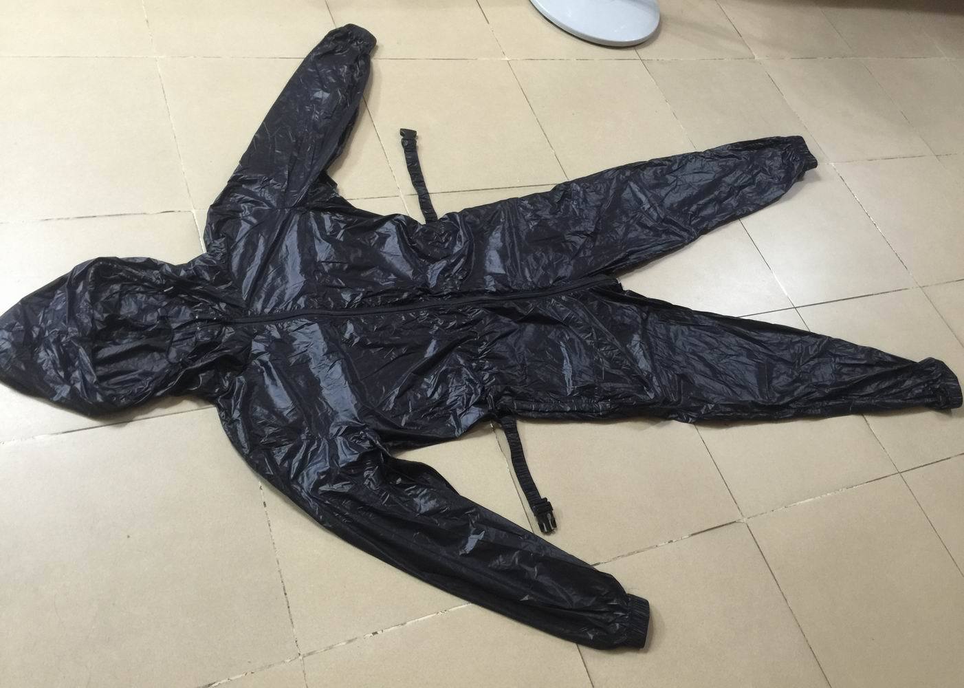 Unisex Shiny nylon Overalls Coverall Jumpsuit Set Overcoat Suit Wet-look XS-4XL