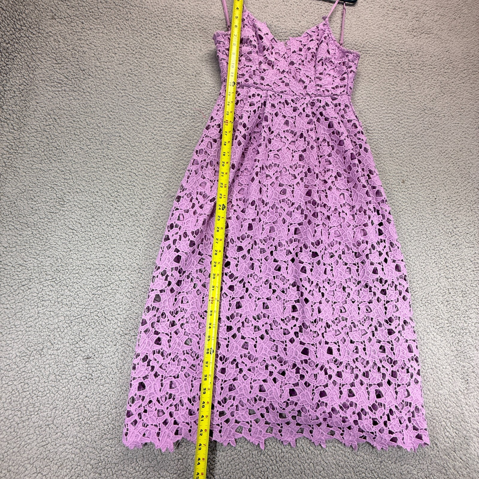ASTR The Label Lace A-Line Midi XS Boho Fairycore Pastel Lined Coquette Dress