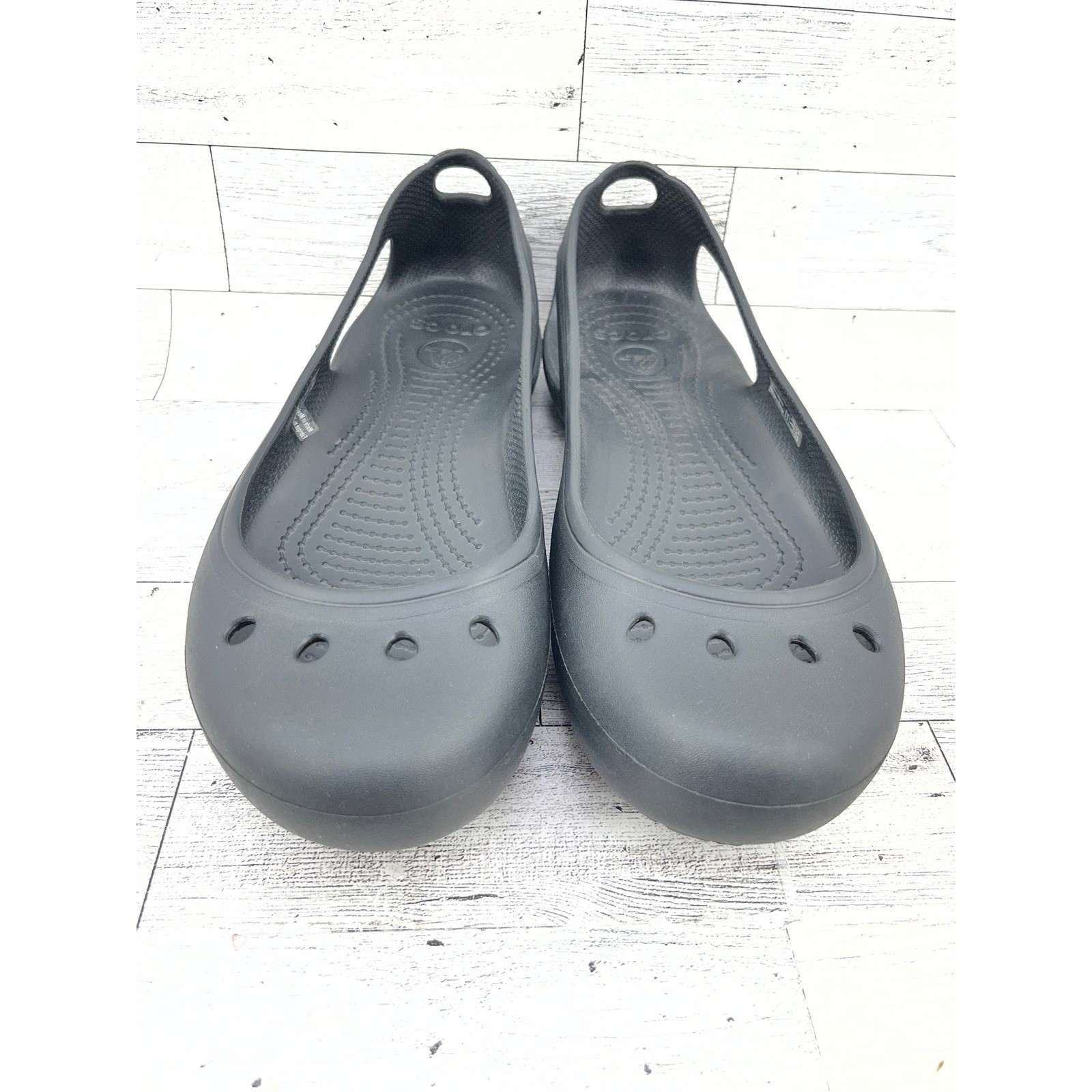 Crocs Kadee Women Black Ballet Flats Comfort Slip On Shoes Size 8 11215