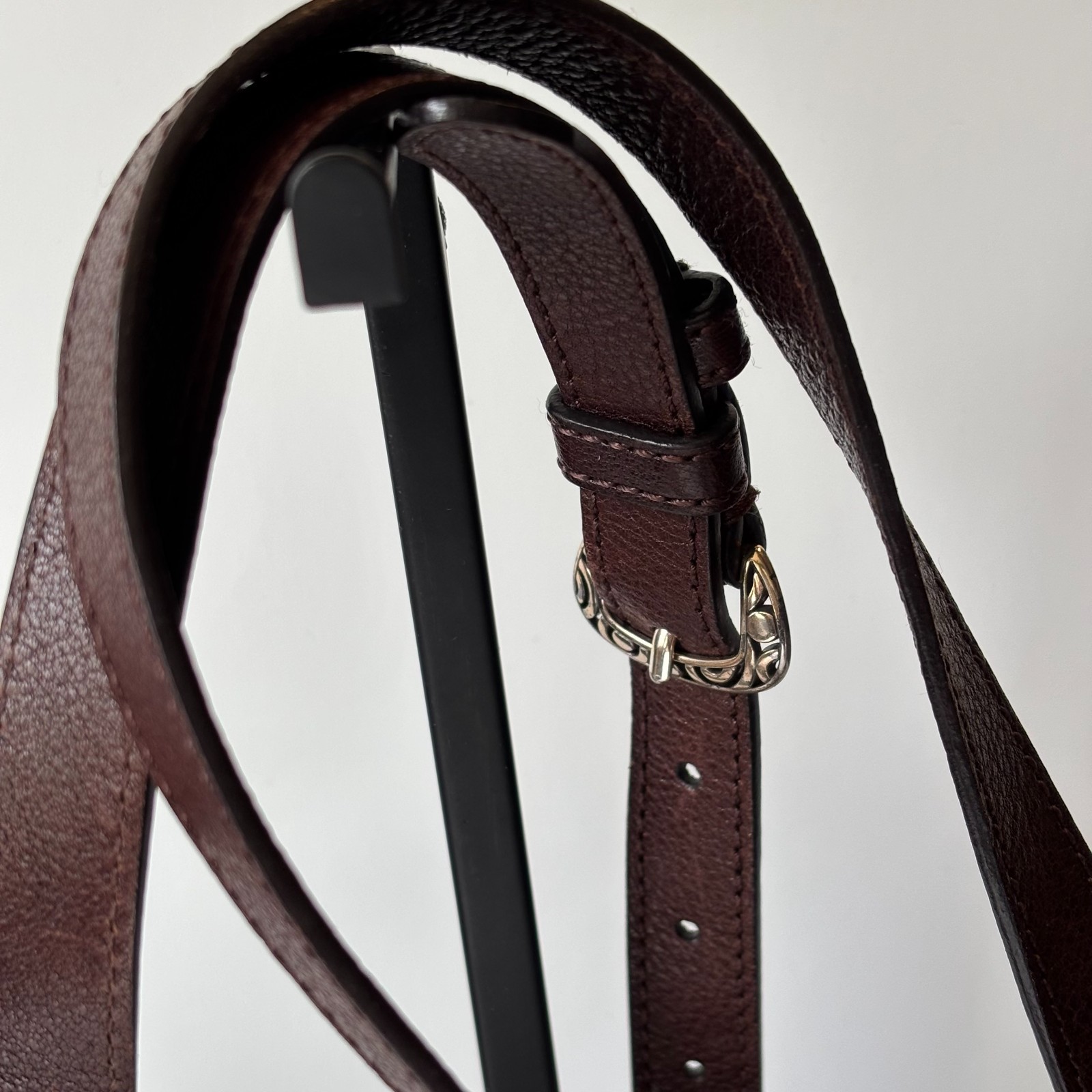BRIGHTON Contempo City Brown Leather Crossbody Organizer Shoulder Bag Purse
