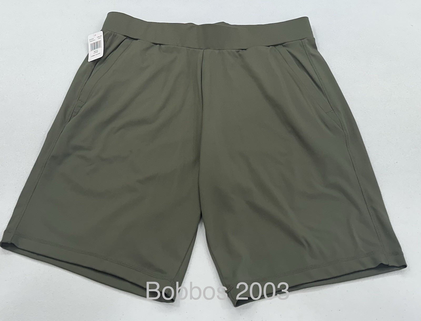 32 Degrees Cool Men’s Pull-On Inner Drawstring Shorts, Green, Size L