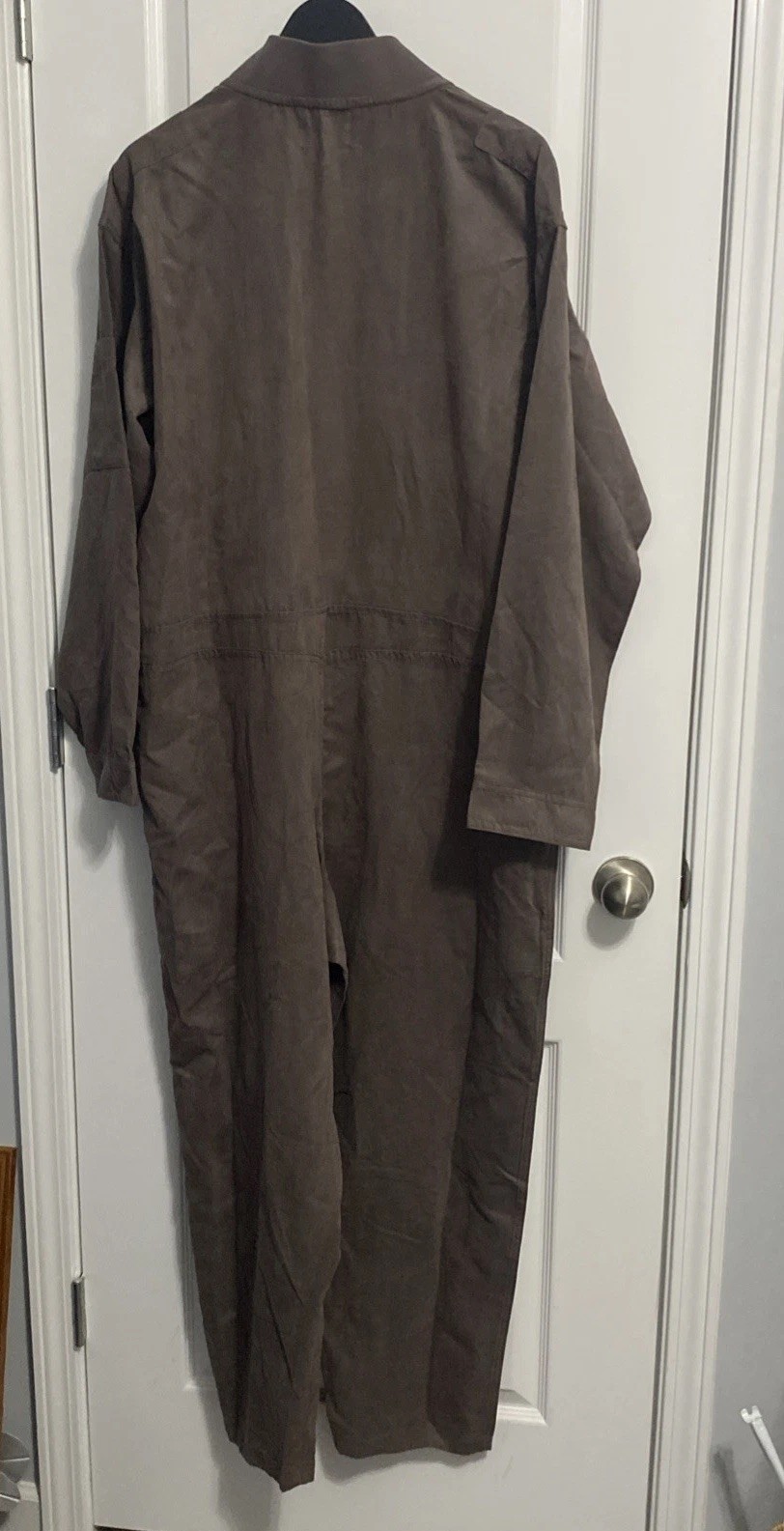 Houston White x Target Brown Faux Suede Flight Jumpsuit Size L