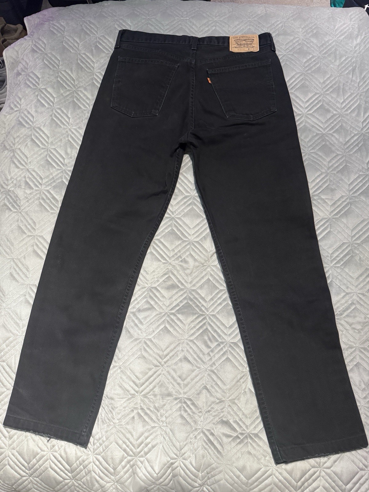 Levi’s Men’s 615 Jeans Black W36 L36 Straight Leg Vintage Made In UK