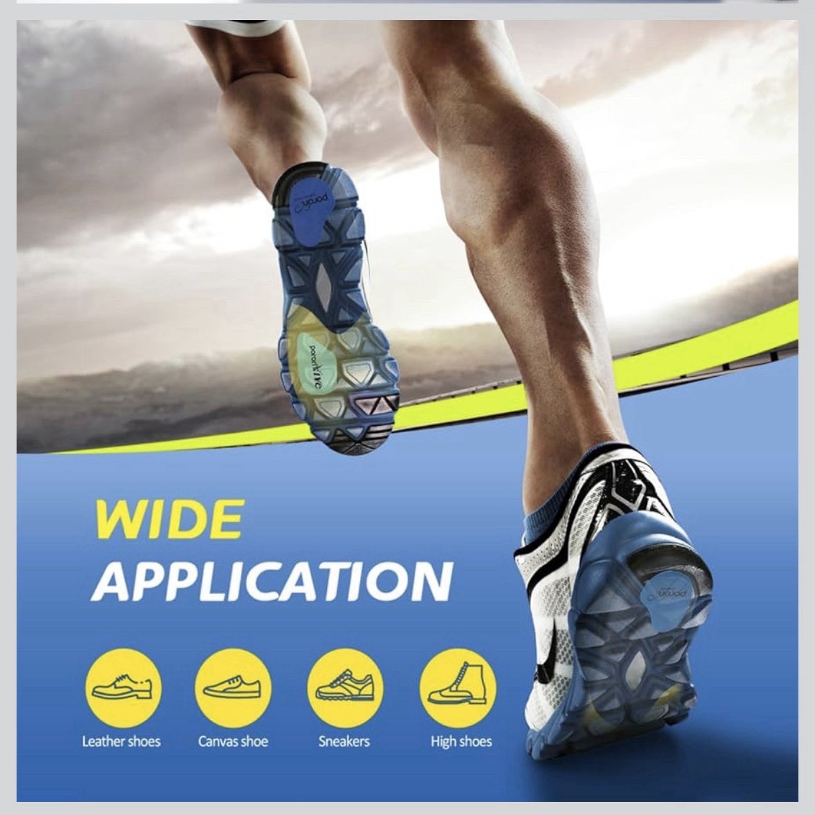 Plantar Fasciitis Insoles Heavy Duty Arch Support Insoles, Large