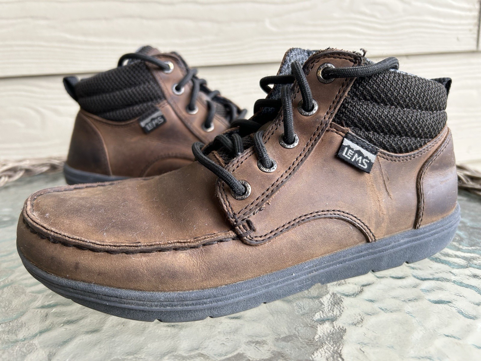Women’s LEMS “Boulder” Leather MID BOOTS sz 8.5