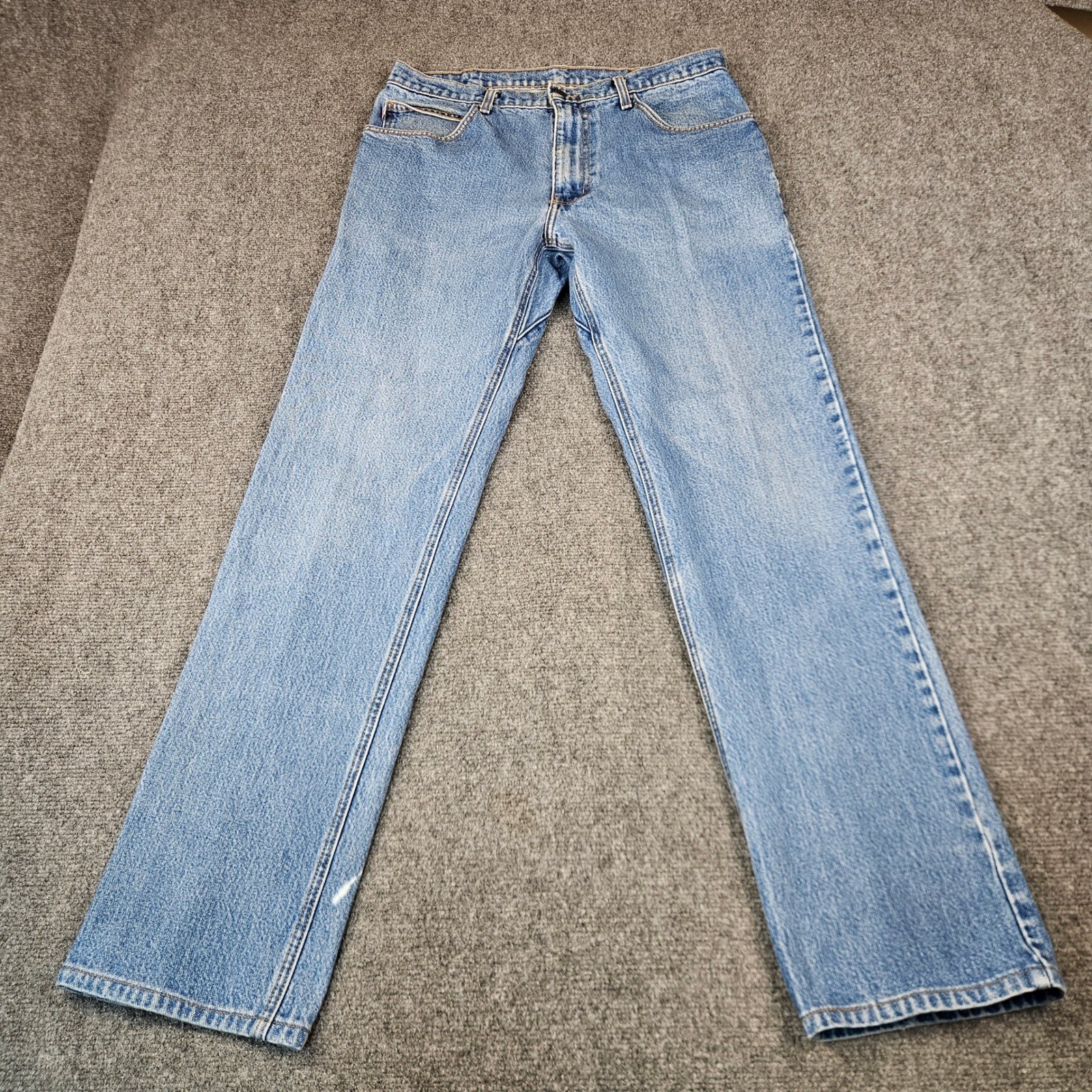 All American Clothing Co Mens Straight Leg Jeans Blue Cotton Made in USA