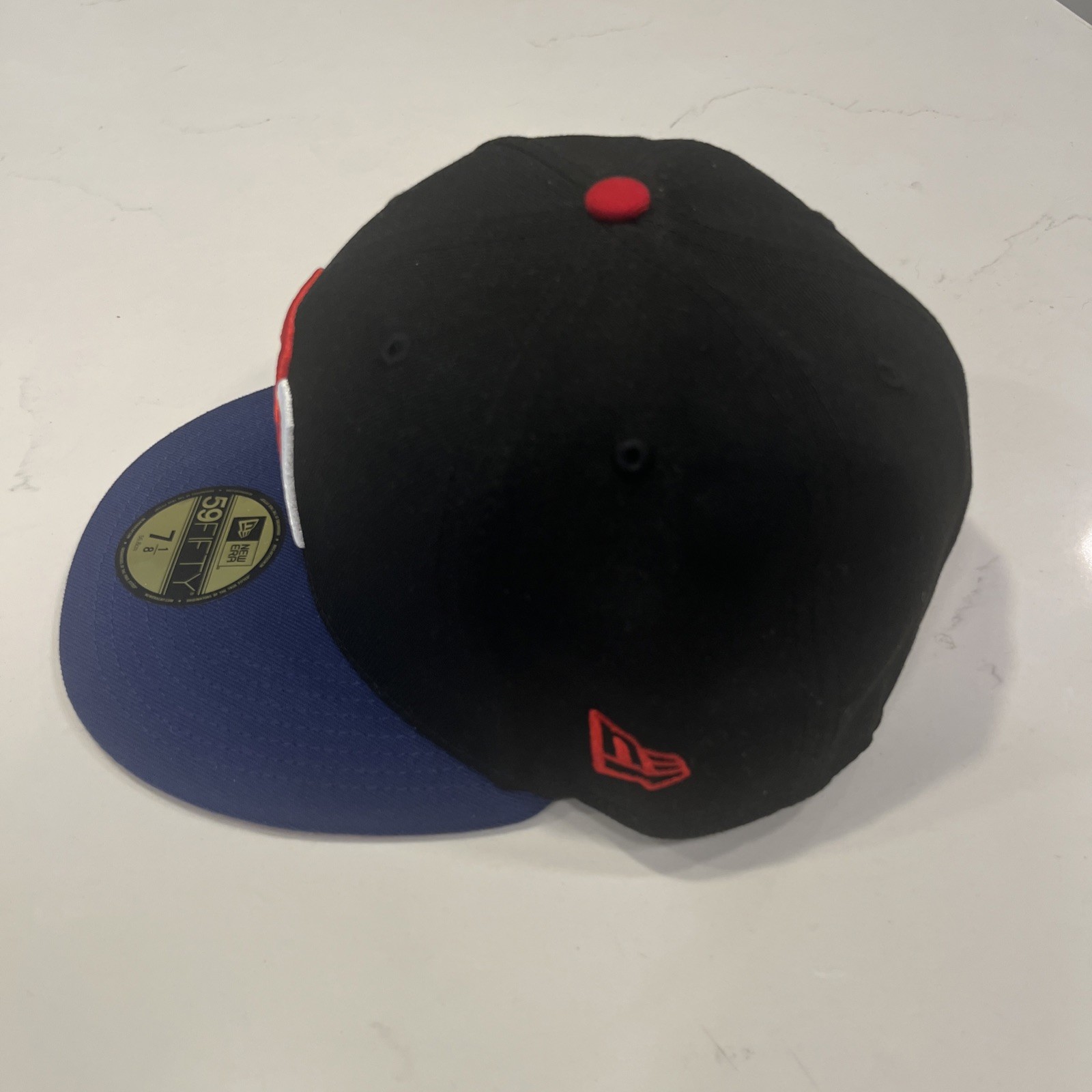 New Era Dominican Republic World Baseball Classic Hat Fitted 7 1/8 Black Blue