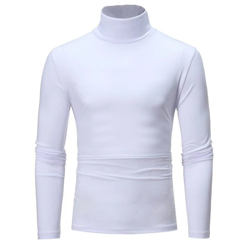 Mens Turtleneck Long Sleeve Shirt – Winter Pullover Sweater for Men