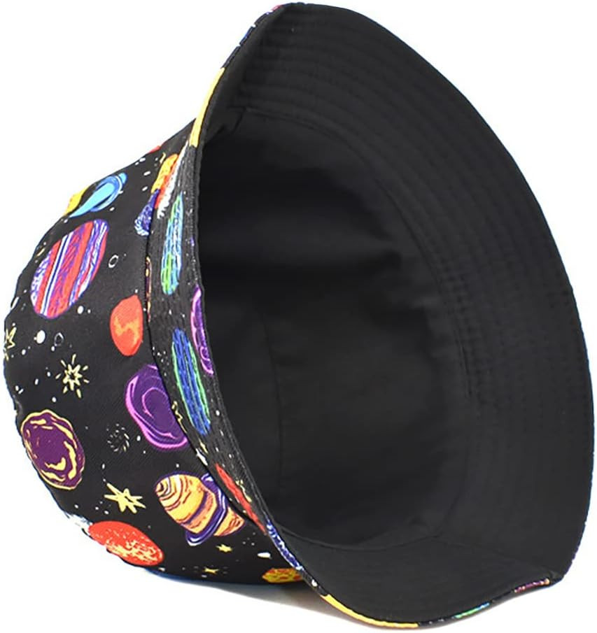 Unisex Bucket Hat Beach Sun Hat Aesthetic Fishing Hat for Men Women Teens, Rever