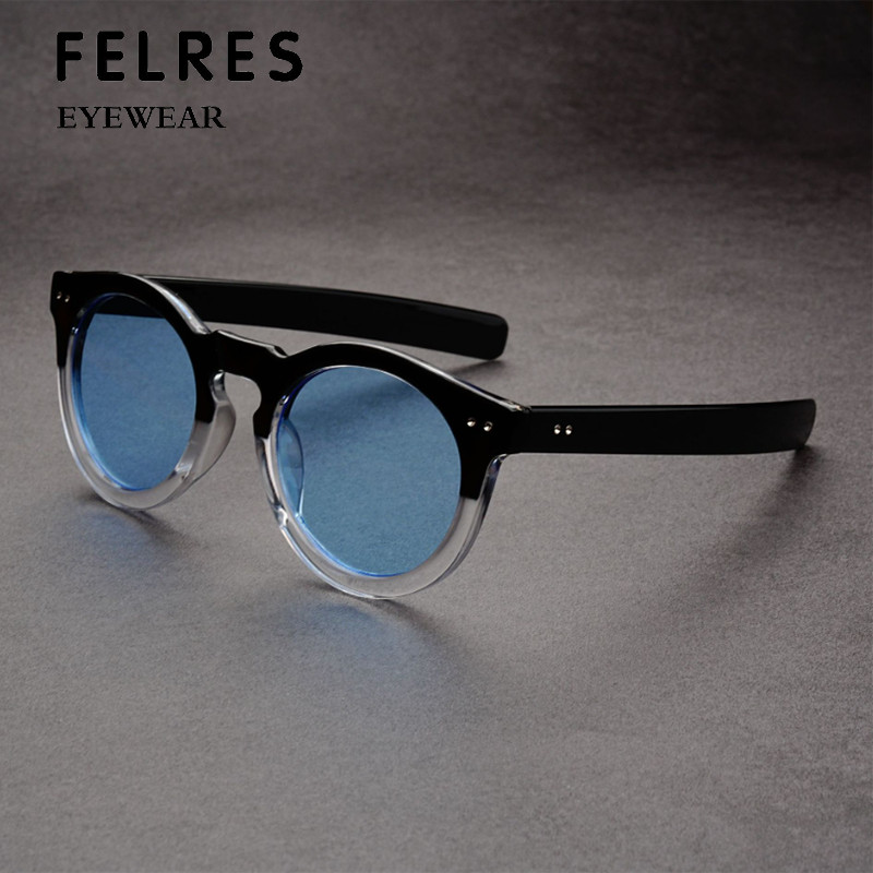 Classic Round Thick Frame Sunglasses For Men Women Outdoor Glasses UV Protection
