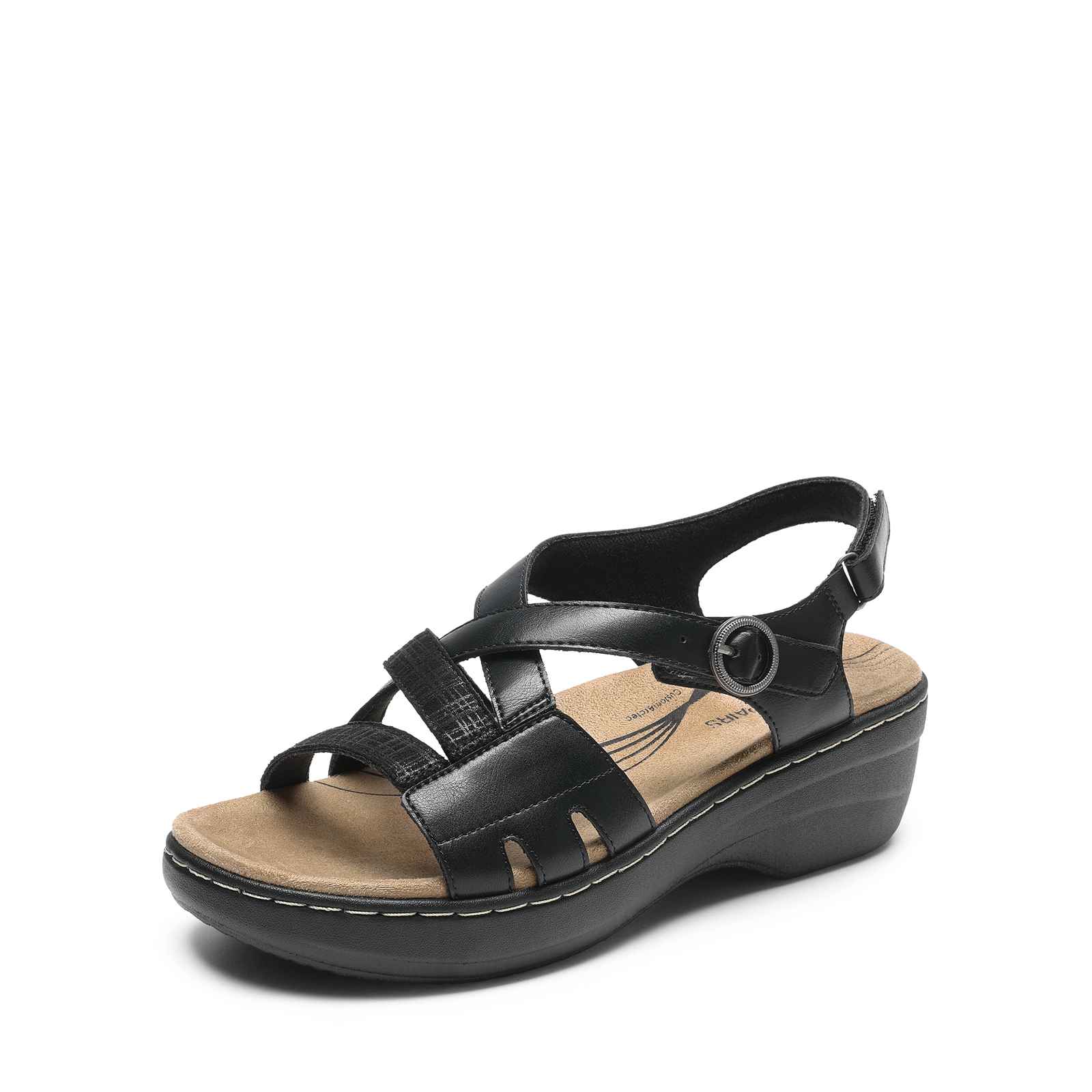 Women Arch Support Open Toe Wedge Sandals Comfortable Summer Walking Shoes