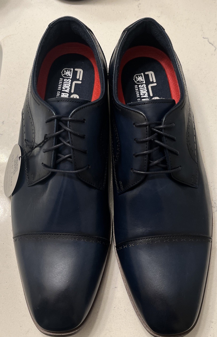 Stacy Adams Men’s Bryant 25634-410 Cap Toe Navy Leather Comfort Oxford – Stock