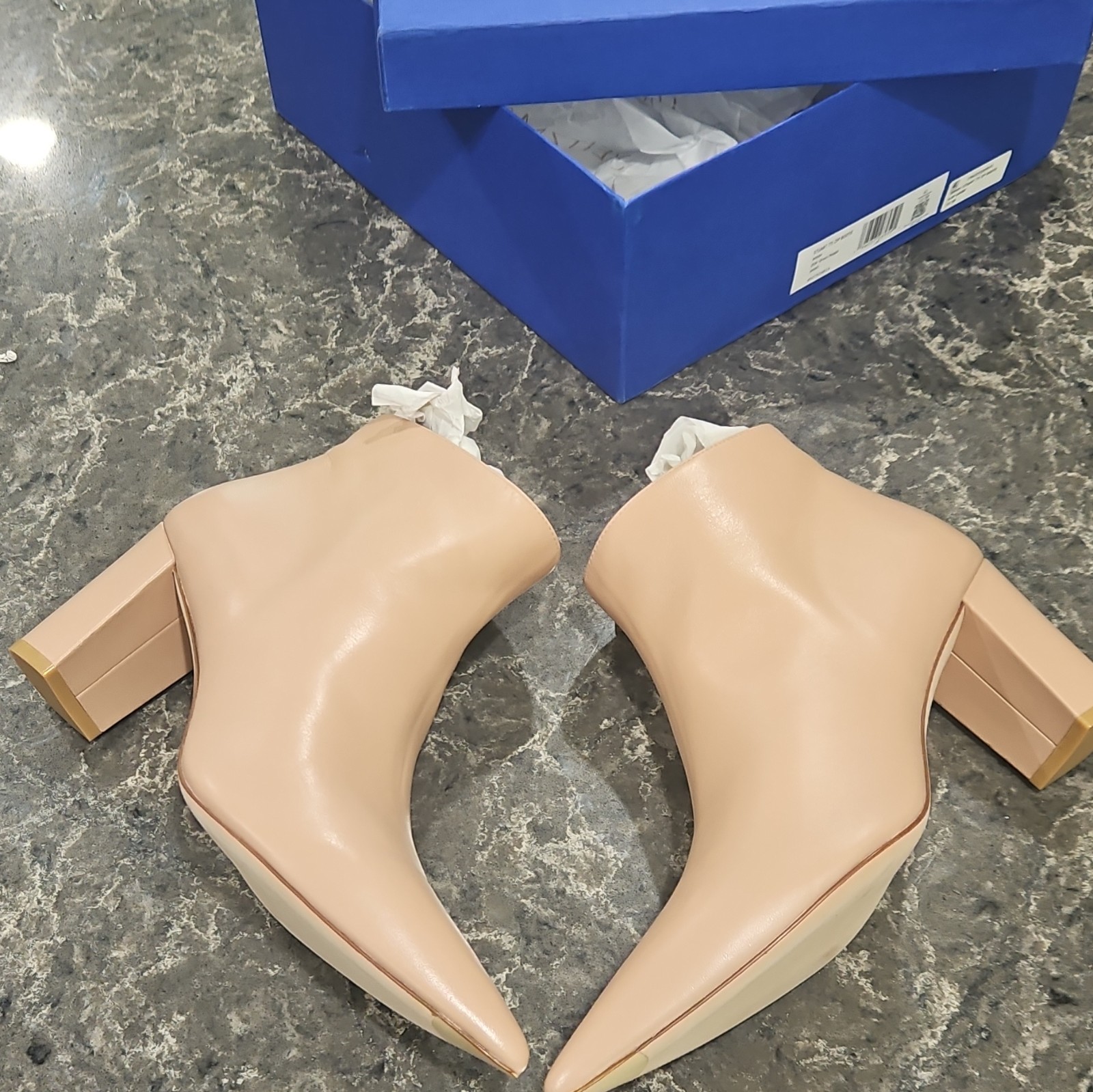 Stuart Weitzman 75 zip bootie leather booties in size 10.5 dress Nappa S8885