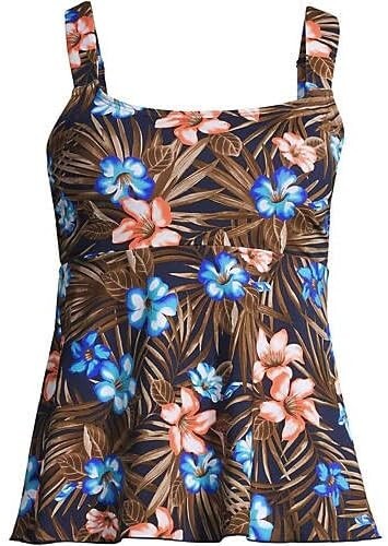 NWT Lands’ End Women’s Flutter Scoop Neck Tankini Swimsuit Size XS $85 FLF157