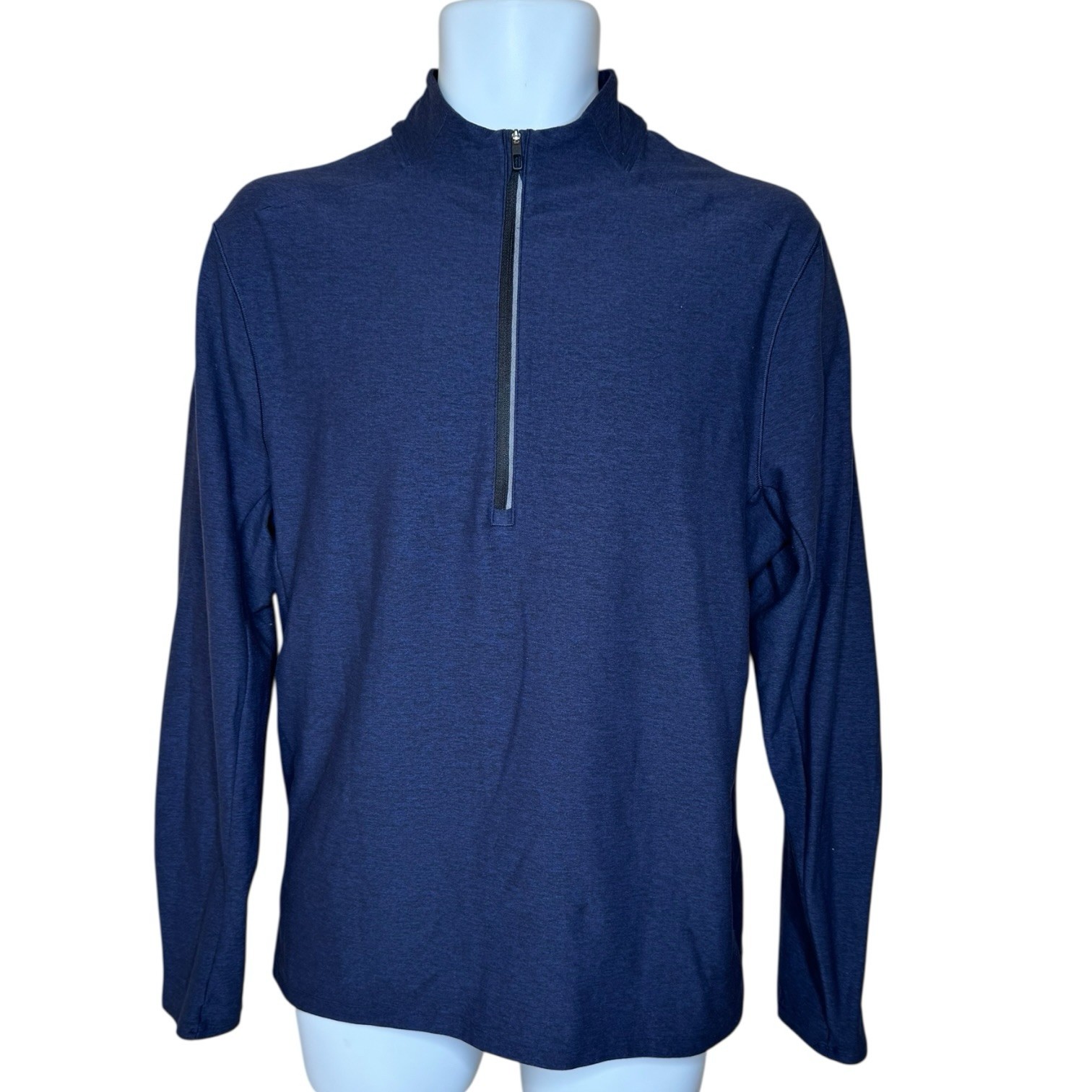 Lululemon Mens Surge Warm 1/2 Zip Pullover M Breathable Stretch Running Blue