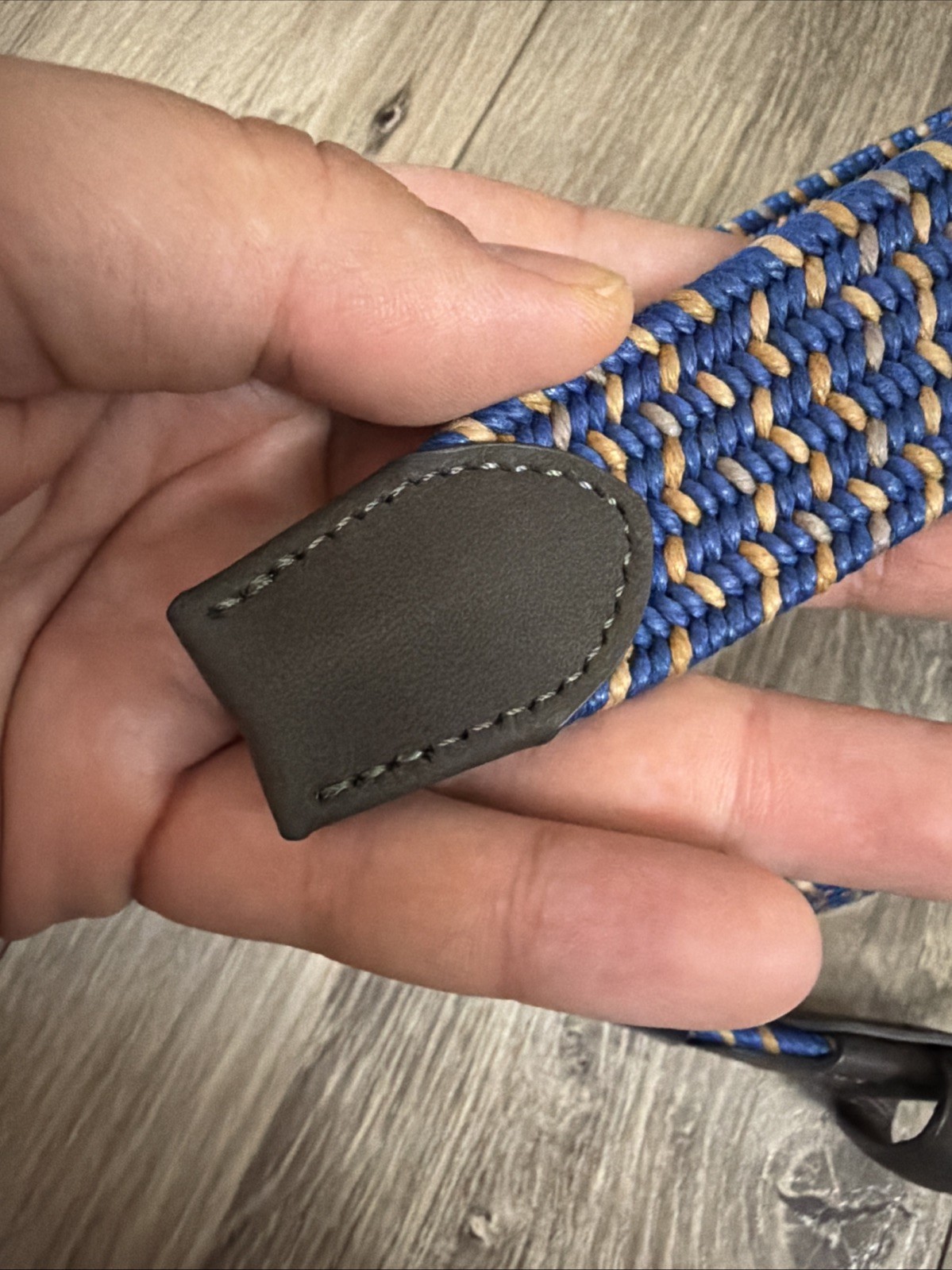 Original Penguin Elastic Fabric Woven Stretch belt Size M34-36 Blue/yellow