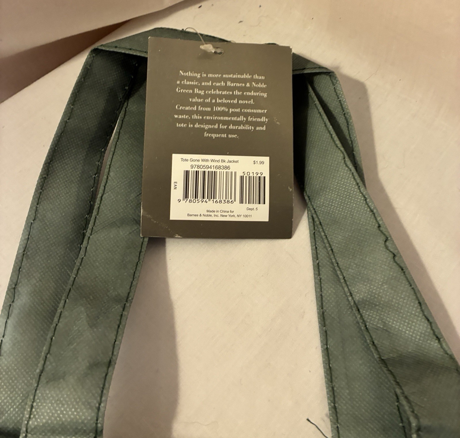 Barnes and Noble Re-usable Tote Bag Gone With The Wind Margaret Mitchell