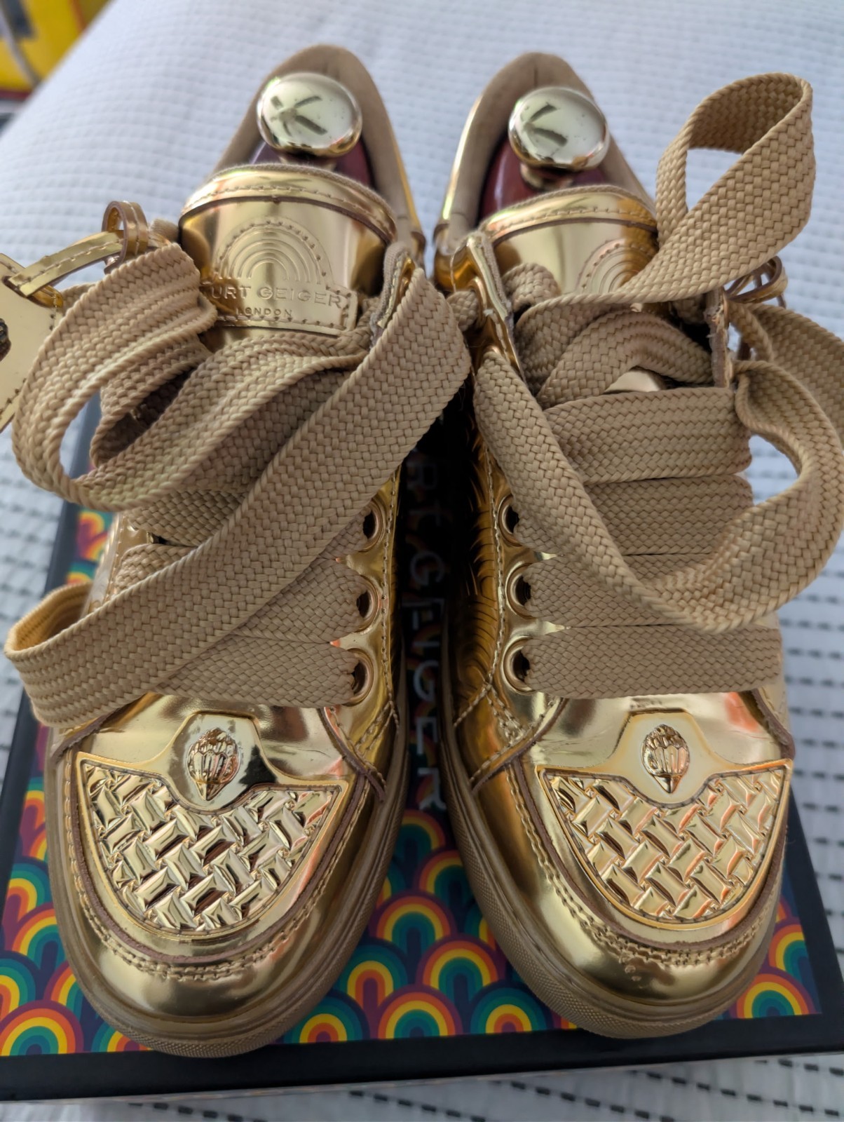 Kurt Geiger Gold Sneakers