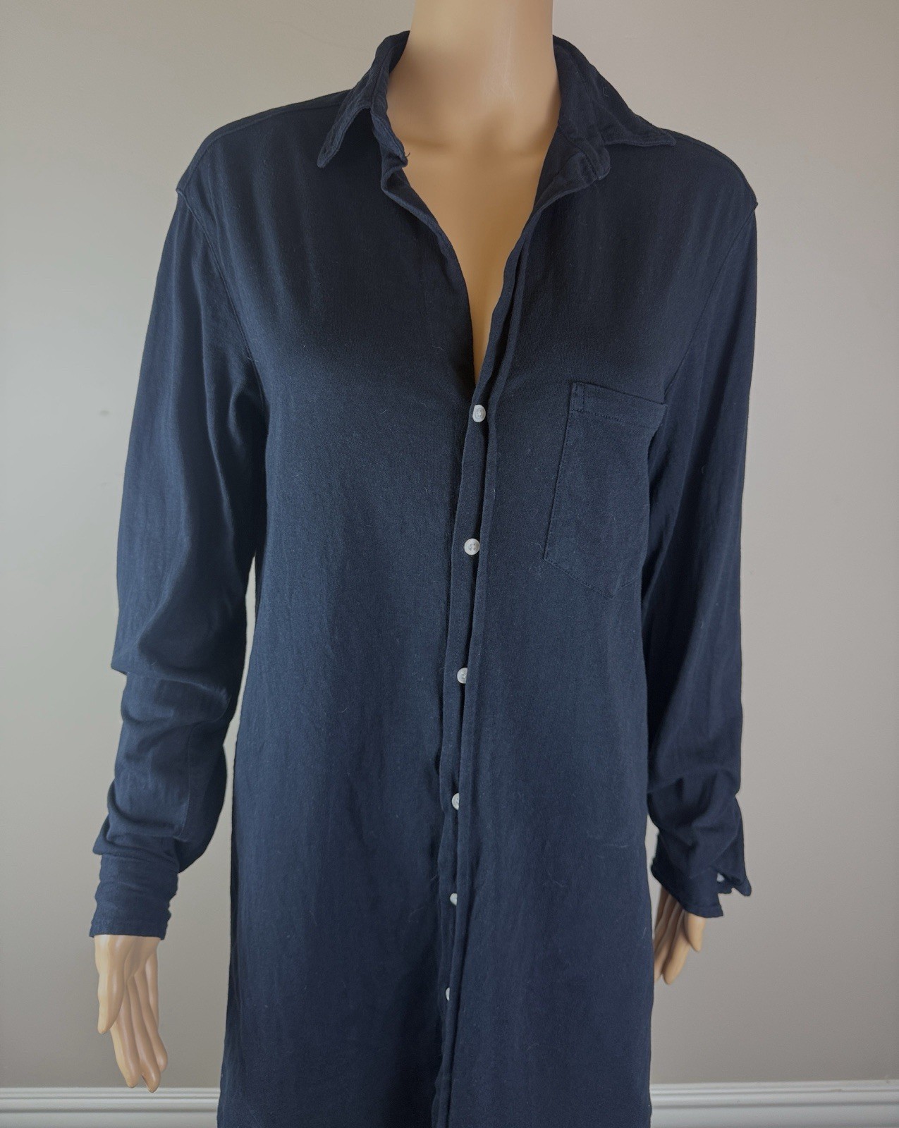 Frank & Eileen Mary Dress Cotton Black Shirt Dress XS