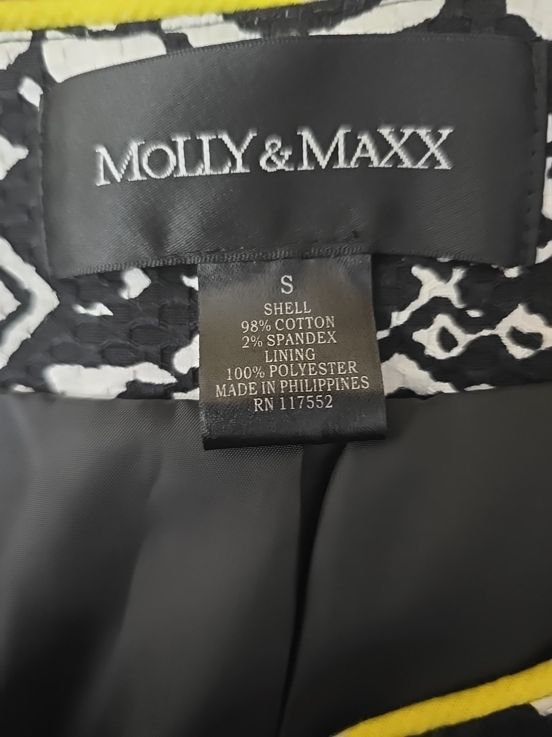 Molly & Maxx Jacket Women Small Lined Artsy Career Preppy Maximalist Retro Boho