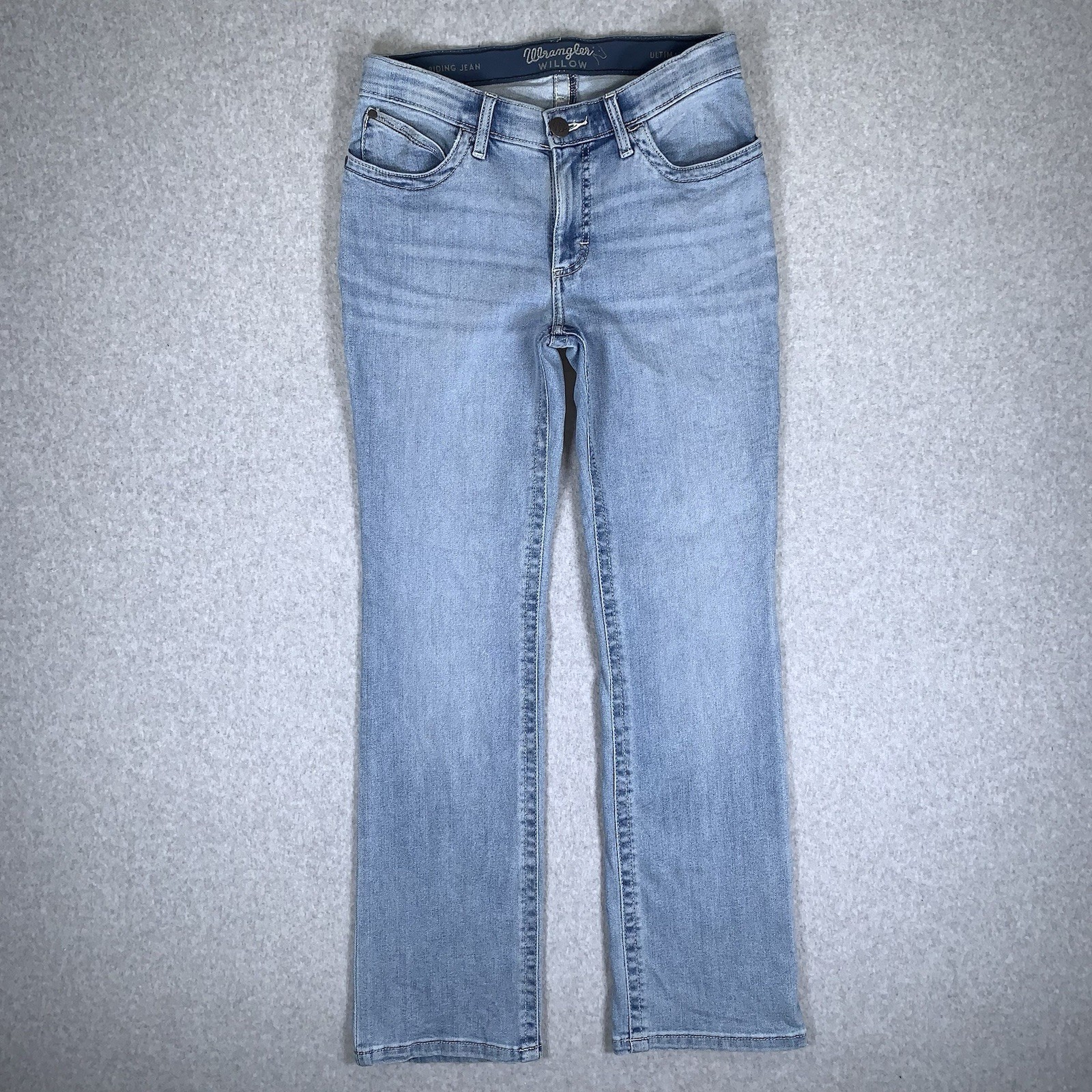 Wrangler Willow Jeans Womens 7×32 Blue Denim Ultimate Riding Bootcut Stretch
